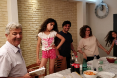 Celebrating Kidush, Haifa, Israel, 2019
